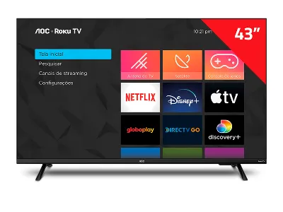 Smart TV 43 AOC ROKU LED 43S5135/78