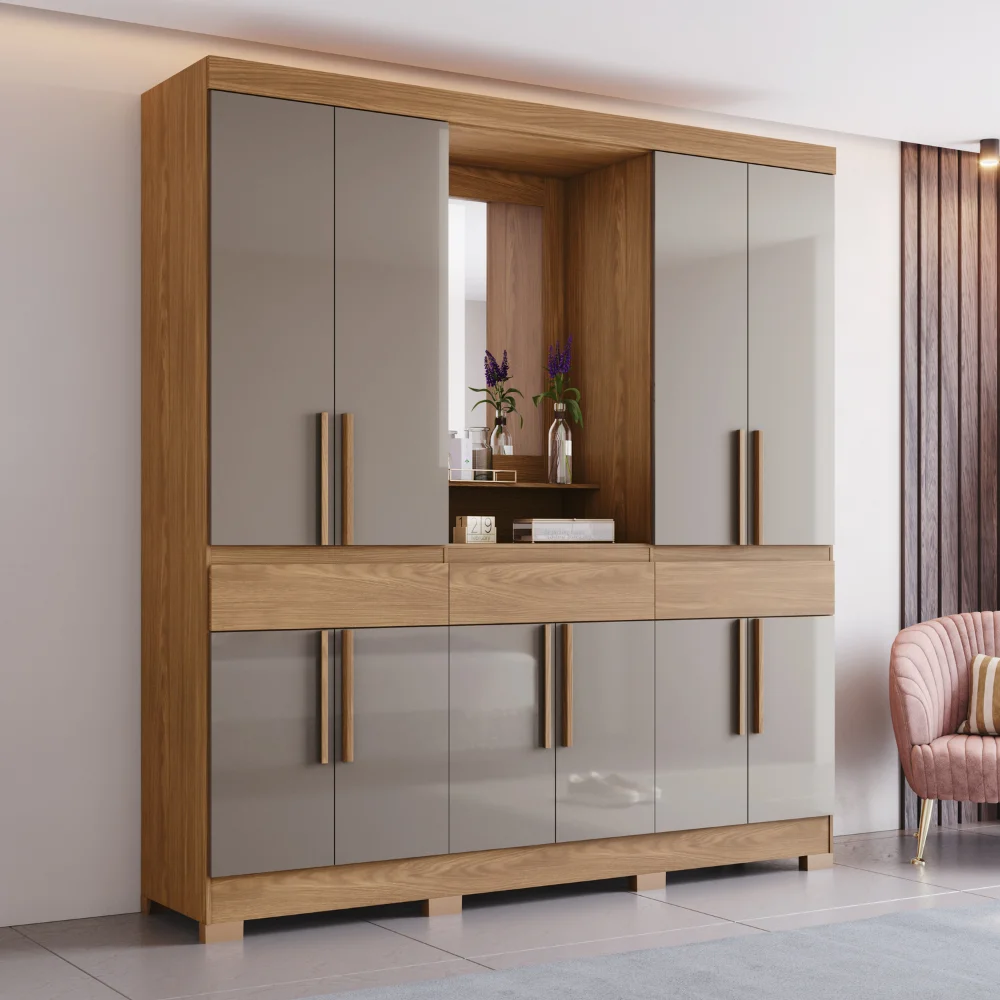 Guarda-Roupa Corinto/ B374 - Nature/Avelã