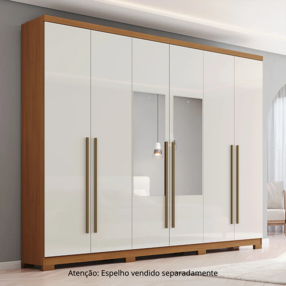 Guarda-Roupa Malaga/New Jade - Cinamomo/Off White