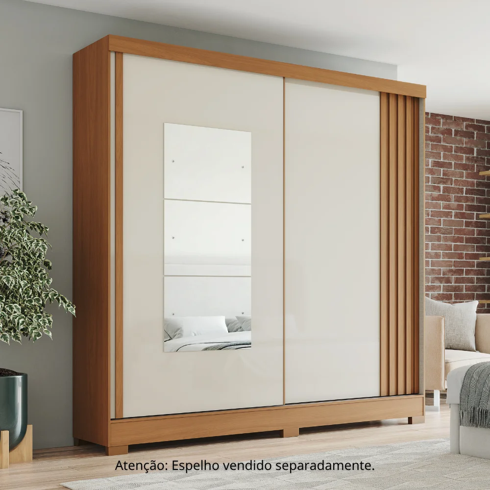 Guarda-Roupa Cannes/ B385 - Cinamomo/Off White/Avelã FLEX - Foto 2