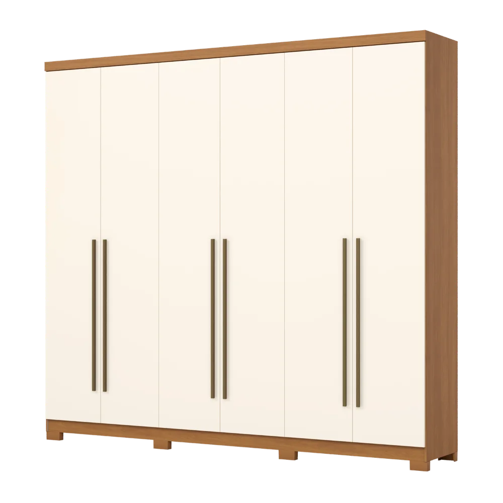 Guarda-Roupa Malaga/New Jade - Cinamomo/Off White - Foto 6