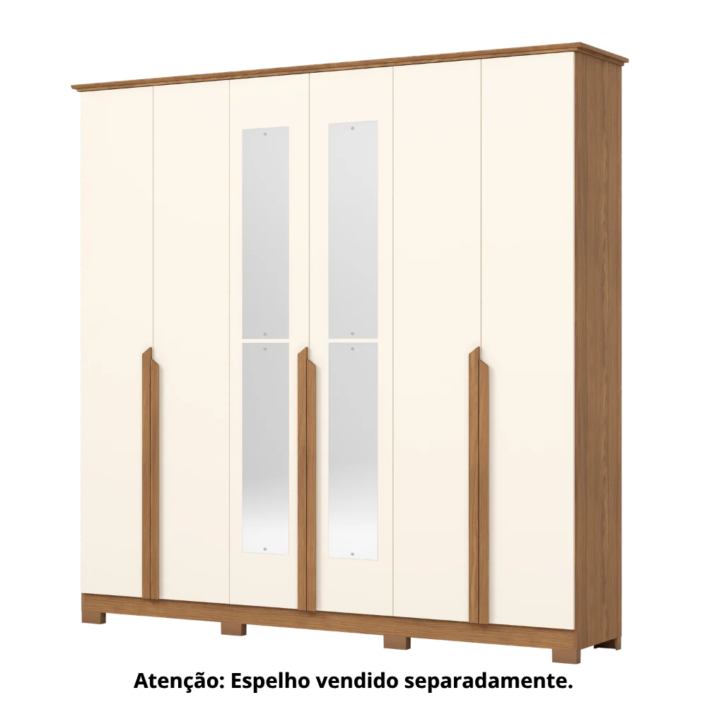 Guarda-Roupa Nepal/ Andréas 06 Pts D309 - Nature off White (127) - Foto 4