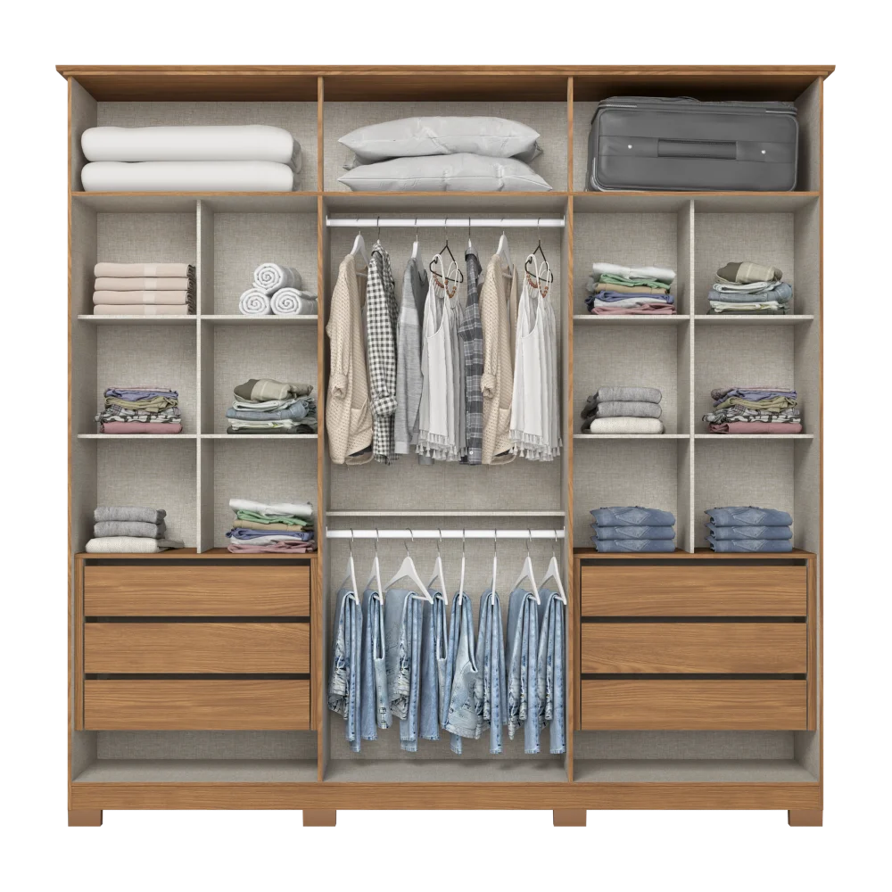 Guarda-Roupa Nepal/ Andréas 06 Pts D309 - Nature off White (127) - Foto 6