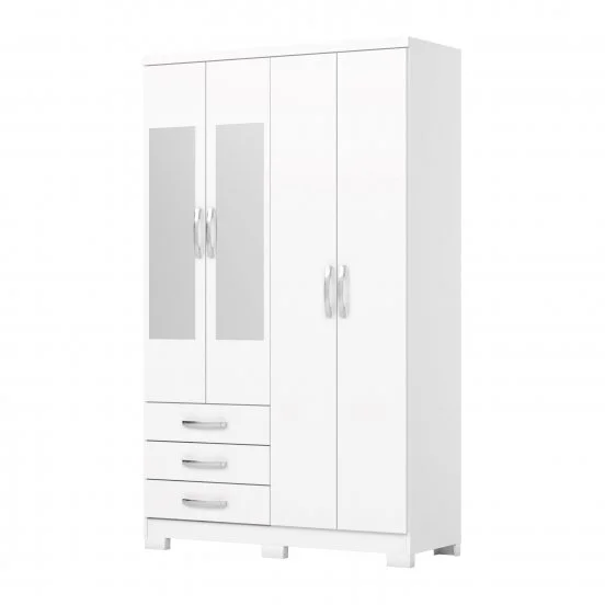 Guarda-Roupa Portugal/Caju 04 pts - Branco - Foto 2