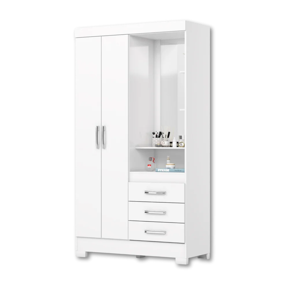 Guarda-Roupa 02 pts Galego/B64 - 66 Branco - Foto 3