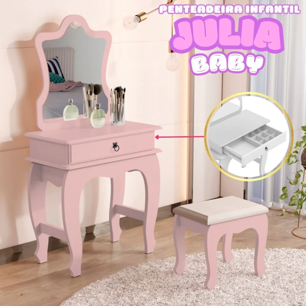 Penteadeira Julia/Jb7200 - Rose - Foto 2