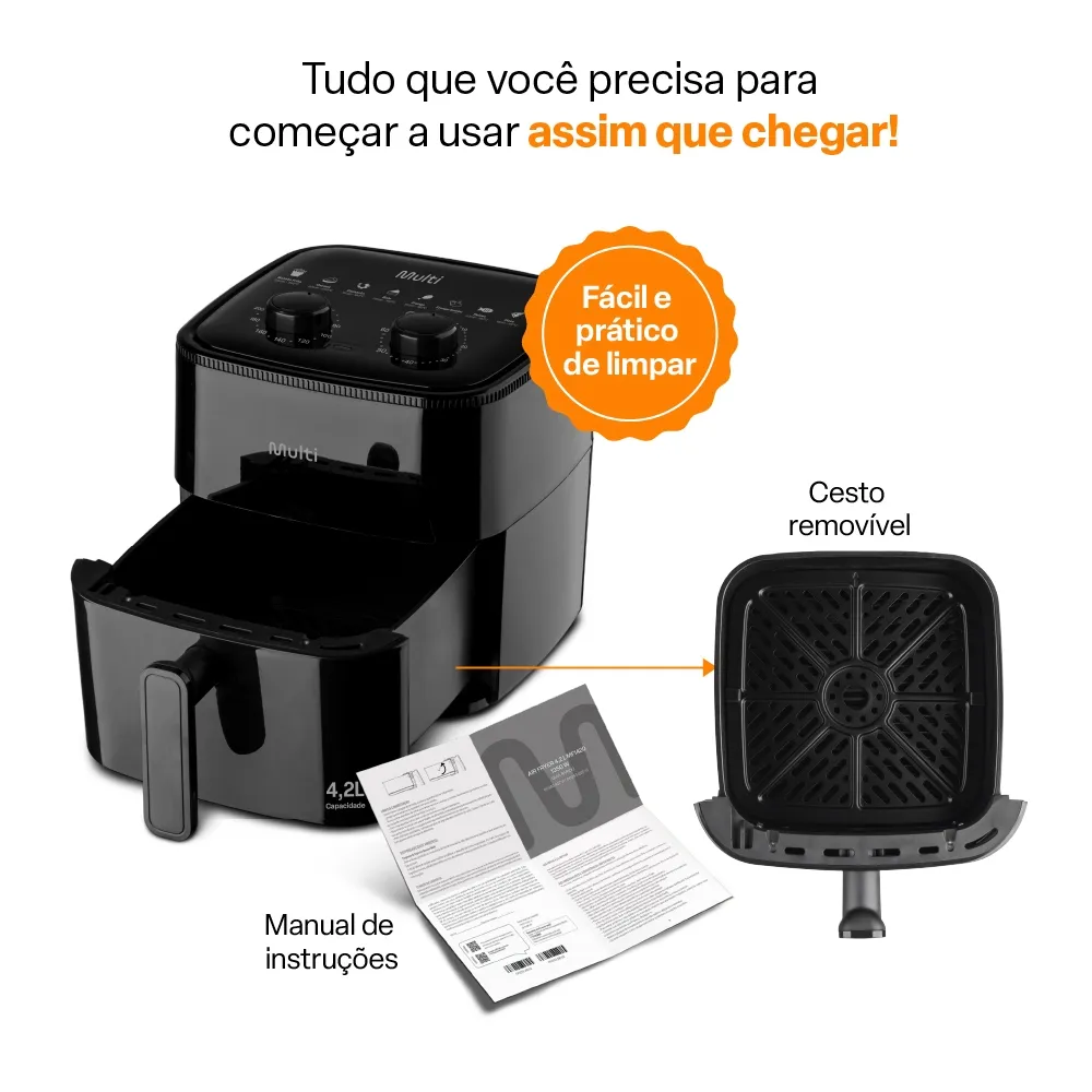 Air Fryer 4.2 L Multi Go252 1350W - 110v - Foto 4