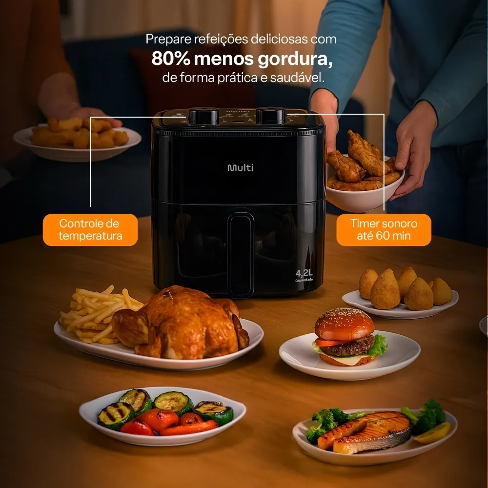 Air Fryer 4.2 L Multi Go252 1350W - 110v - Foto 7